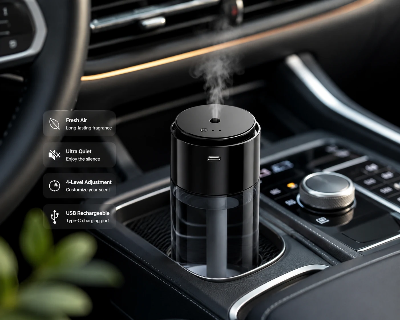 Smart Car Air Freshener – Automatic Aroma Diffuser – ButterFly BD