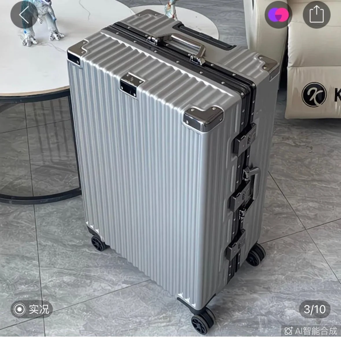 Premium Aluminum Frame Travel Suitcase – ButterFly BD image 3