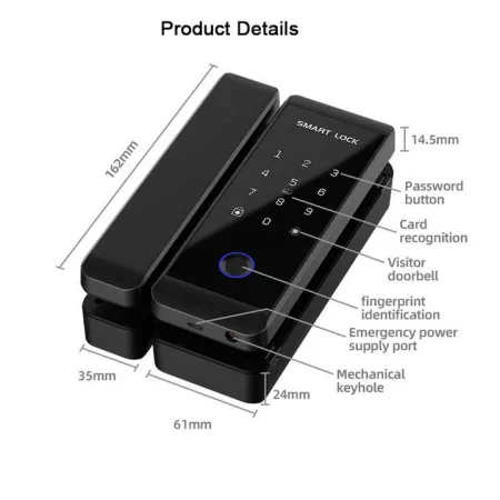 G1 TT Smart Finger Print Lock for Glass Door – ButterFly BD image 5