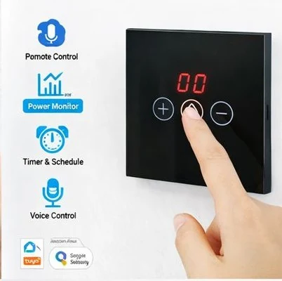 Wifi Smart Geyser 20A Switch with timer Black – ButterFly BD image 2