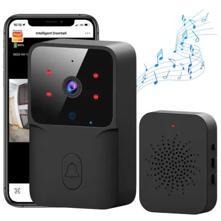 Tuya WiFi 1080P HD Video Doorbell Camera Wireless Waterproof IP55 Door Bell with Visual Intercom Camera – ButterFly BD