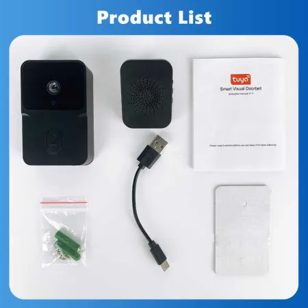 Tuya WiFi 1080P HD Video Doorbell Camera Wireless Waterproof IP55 Door Bell with Visual Intercom Camera – ButterFly BD image 2