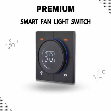 Tuya Premium WiFi Smart Fan & Light Switch– Manual Control, Alexa & Google Compatible – ButterFly BD