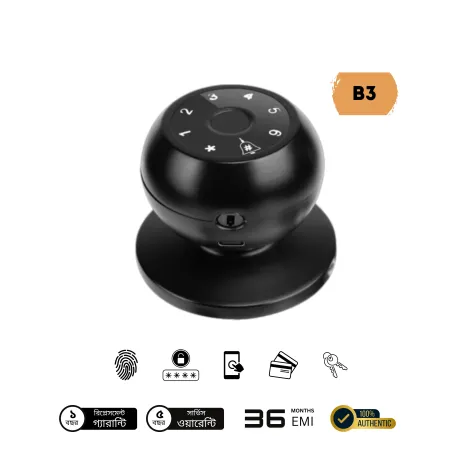 B3 WiFI Smart Bedroom Round Lock 5 Unlock Methods – ButterFly BD image 2