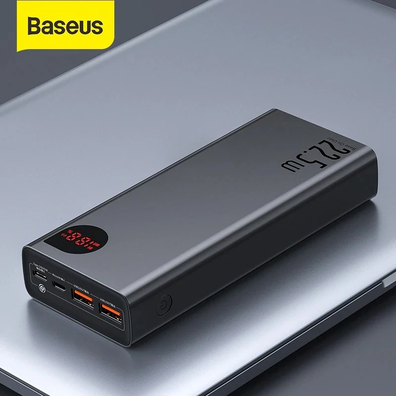 Baseus Adaman 22.5W 20000mAh Metal Digital Display Power Bank – QC3.0 + PD3.0 Fast Charging (PPAD000101) – ButterFly BD