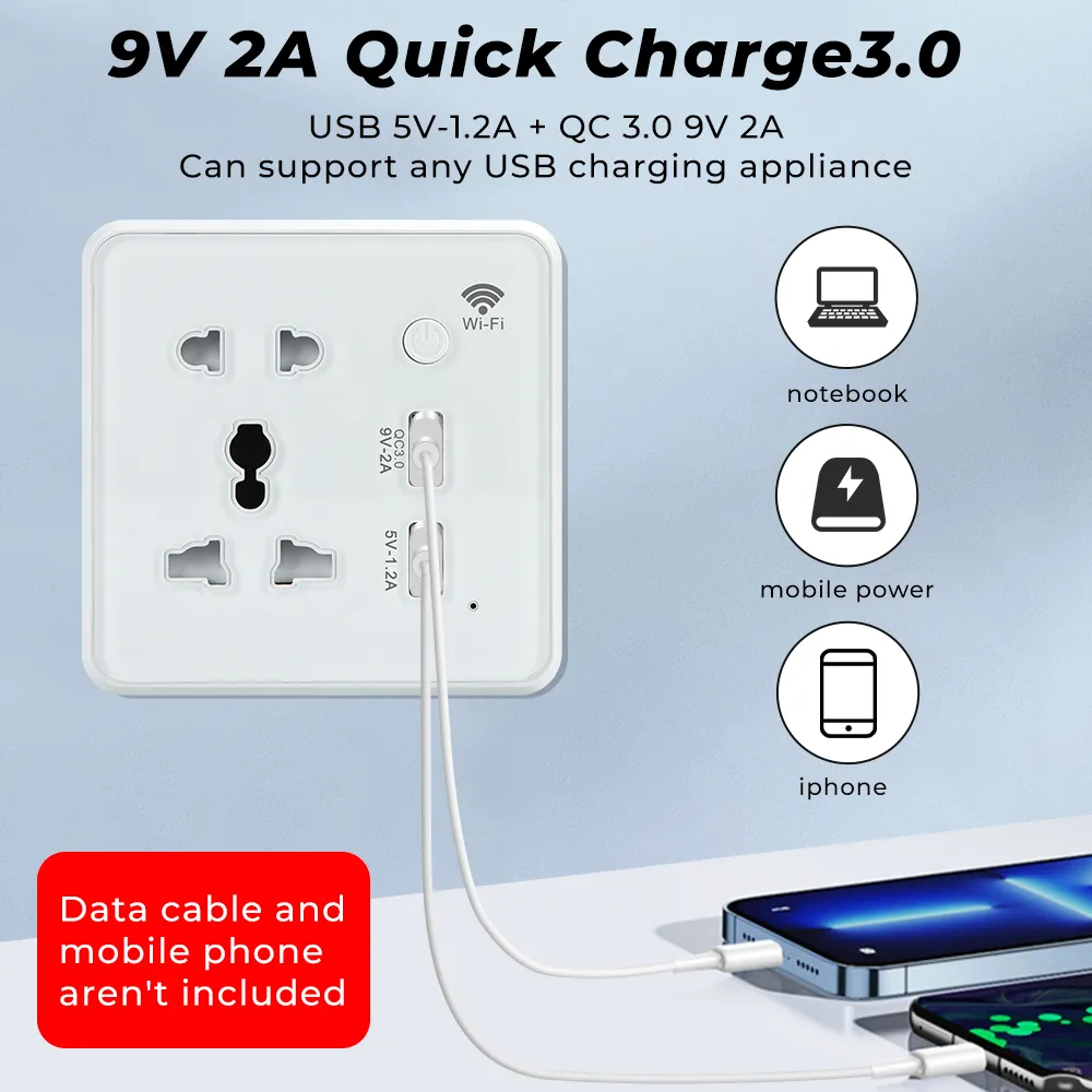 Smart 6 Pin Socket Gang & USB Switch – ButterFly BD image 5