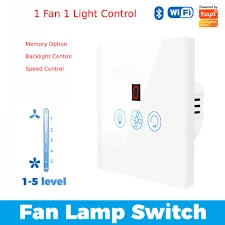 Smart One Fan Regulator & One Light Switch – ButterFly BD image 3